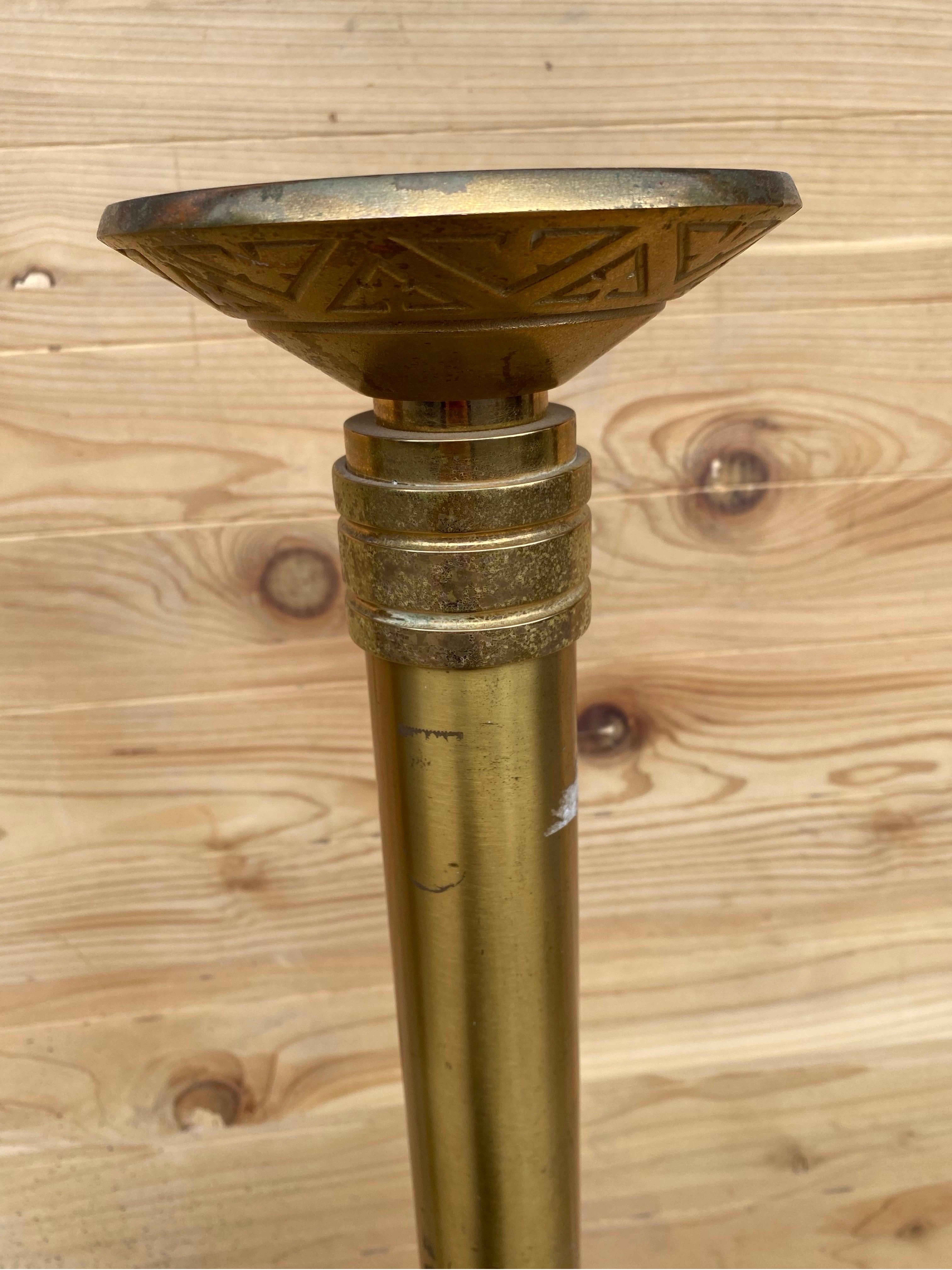 Antiguos Candelabros de Pie de Altar de Iglesia Art Decó en venta