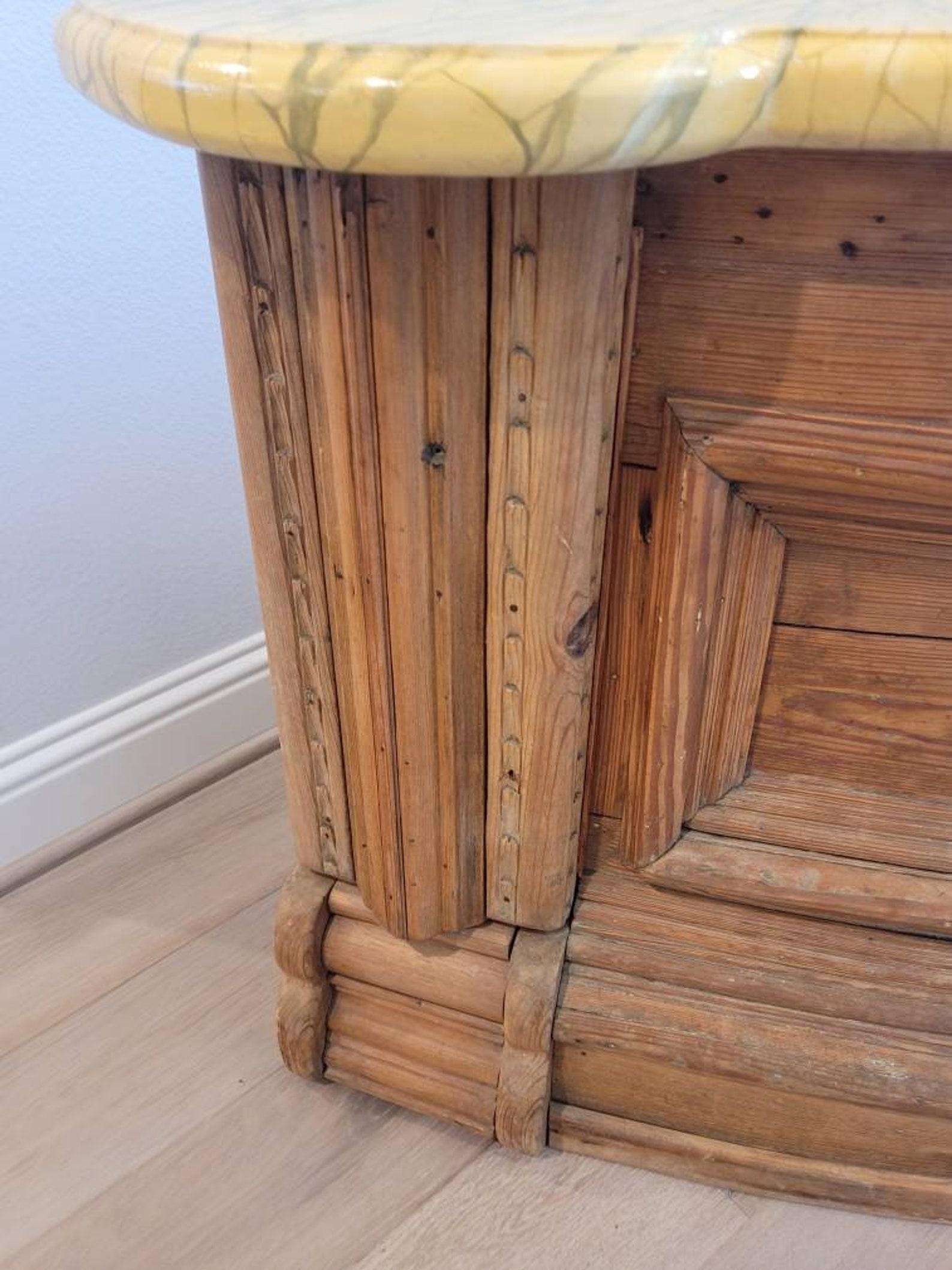 Hand-Crafted Antique Church Altar Table For Sale