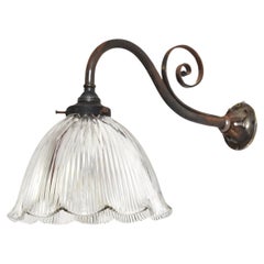 Used Church Brass Wall Light By Holophane