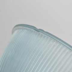 Antique Church Holophane Pendant Light, Blue Tint