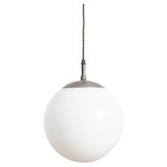 Antique Church Opaline Globe Pendant Light