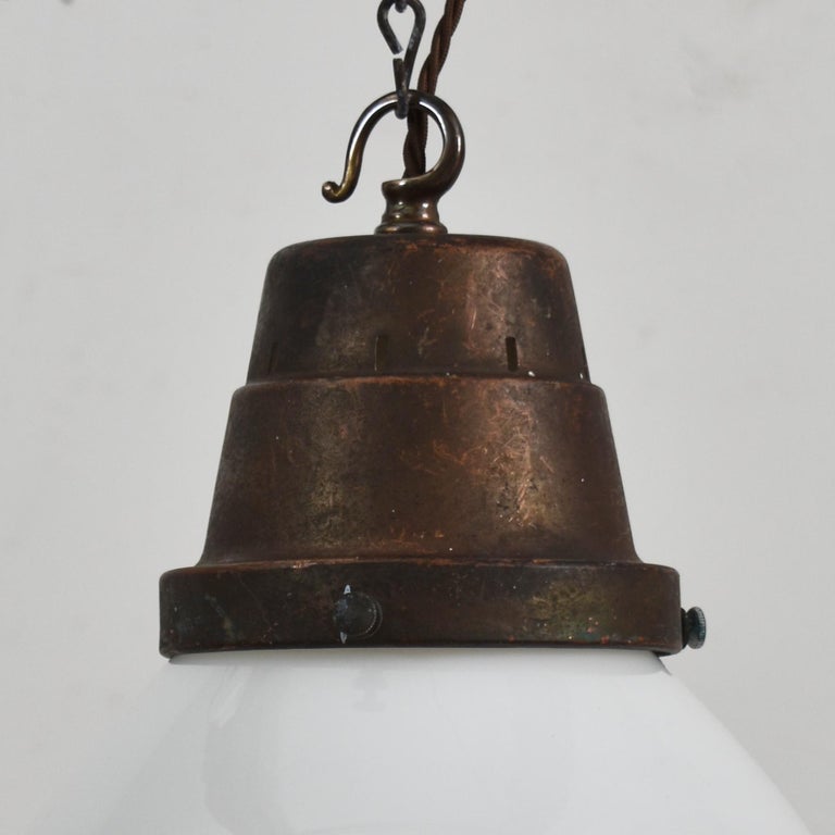 Antique Church Opaline Pendant Light For Sale at 1stDibs