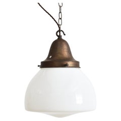 Used Church Opaline Pendant Light