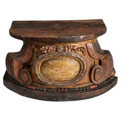 Antique Church Wall Sconce or Stand – Ornate Display for Figures