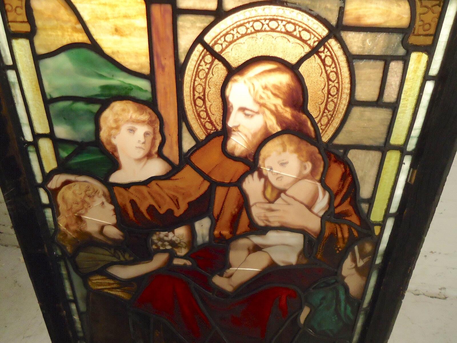 Very beautiful religious stained glass panel of Jesus and children.
Please confirm location NY or NJ