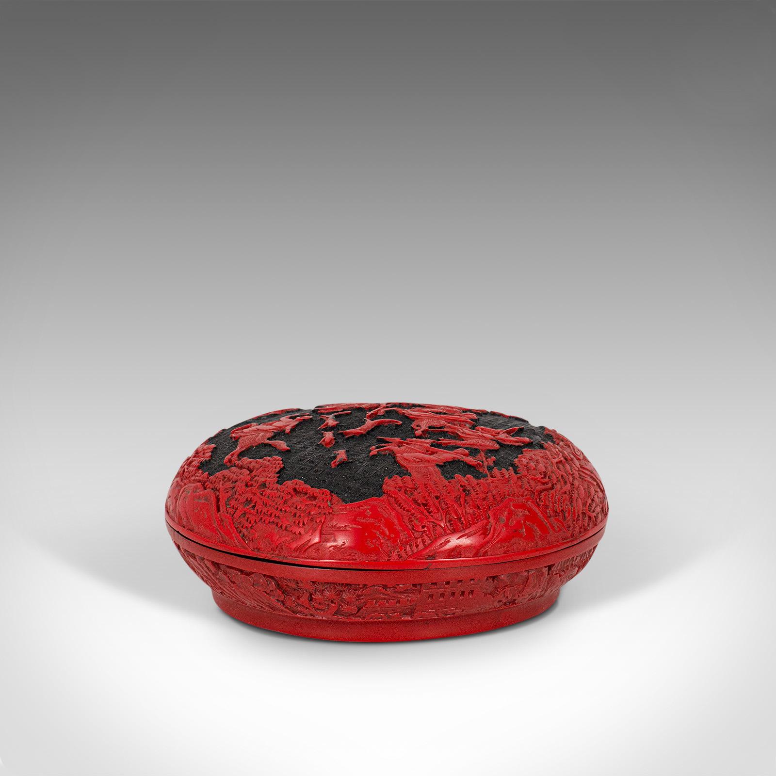 Other Antique Cinnabar Box, Chinese, Lacquer, Decorative Tray, Qing Dynasty circa 1900