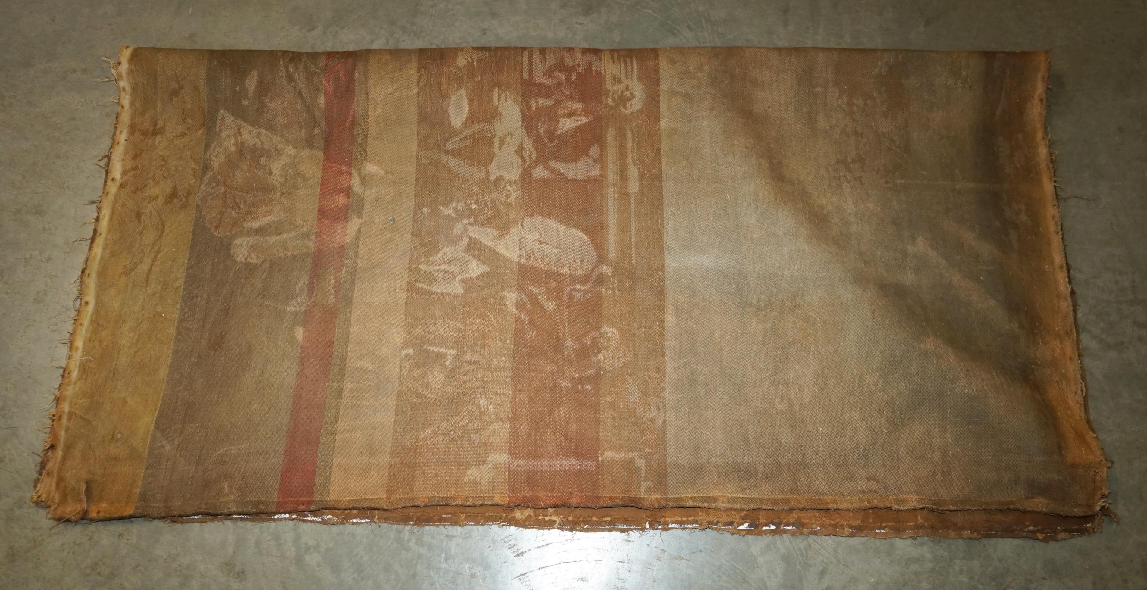 ANTIQUE CIR 1880 TAPESTRY DEPICTING WATTEAU-ESQUE FiGURES AFTER ANTOINE WATTEAU For Sale 10