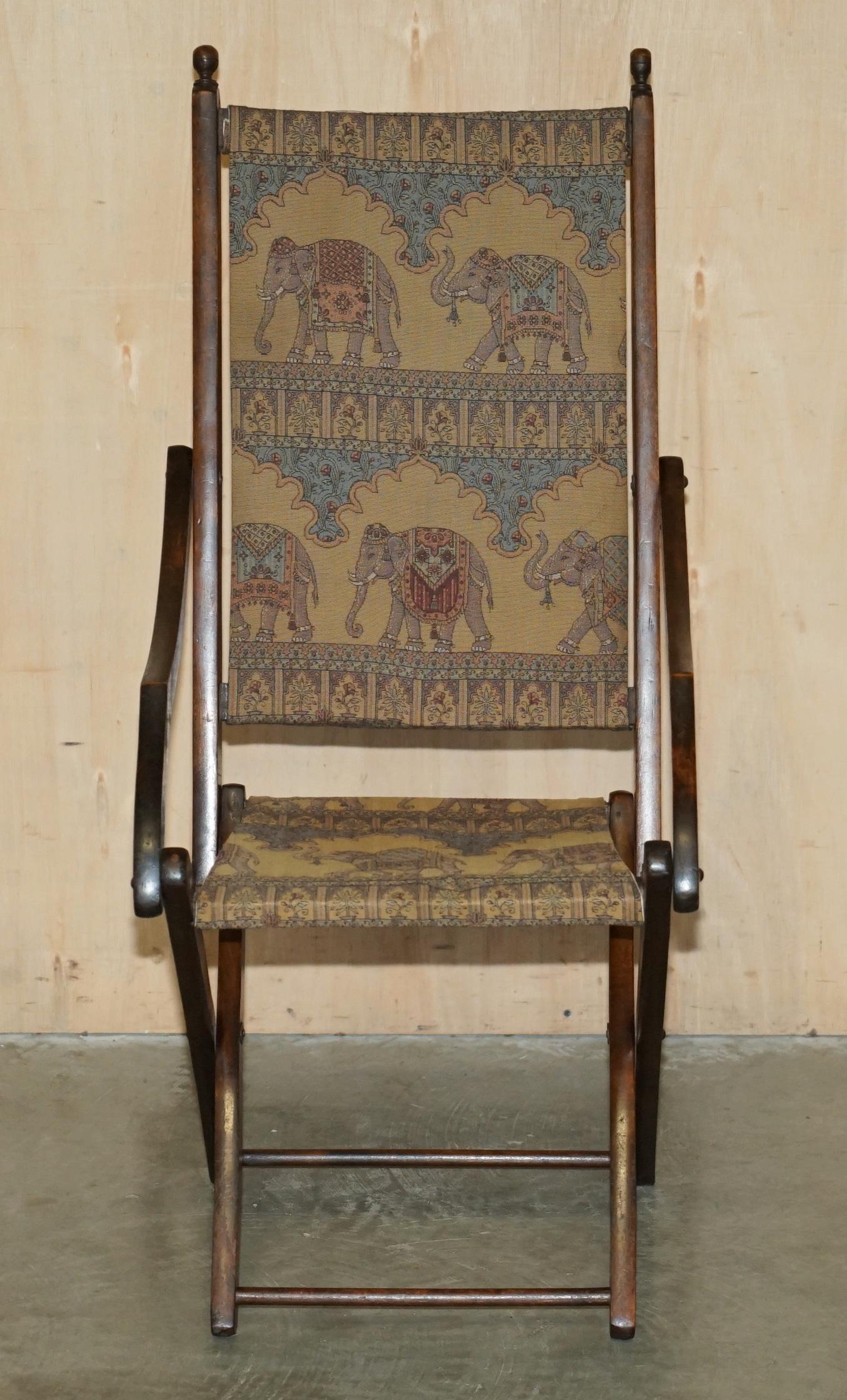 Royal House Antiques

Royal House Antiques is delighted to offer for sale this very rare circa 1890 Anglo Indian Elephant upholstered Colonial Military Campaign folding chair

Please note the delivery fee listed is just a guide, it covers within the