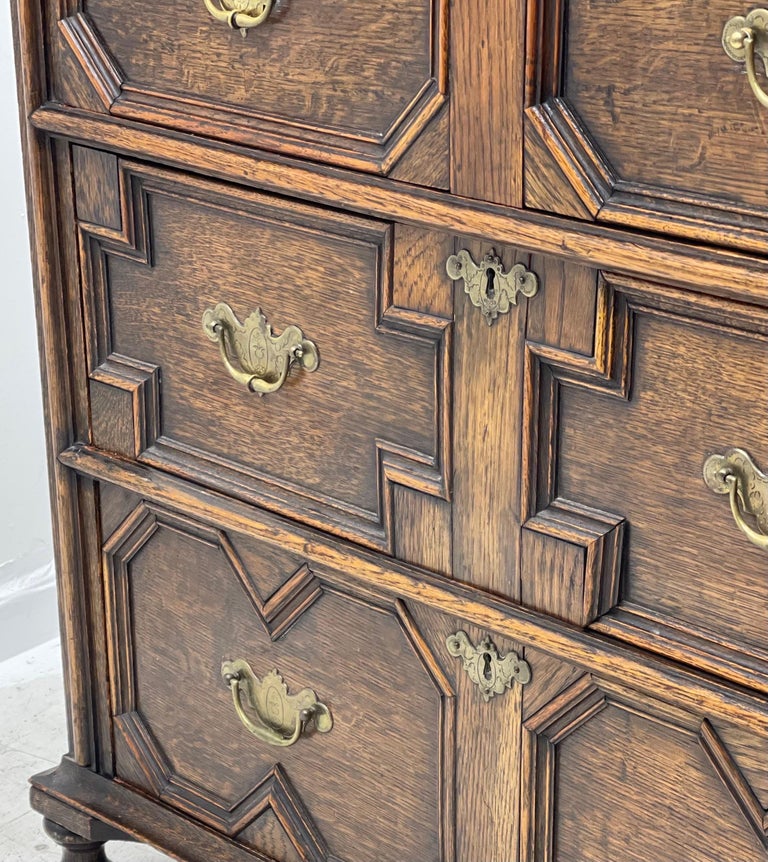 Antique circa 1590s English Jacobean Dresser Dovetail Drawers For Sale