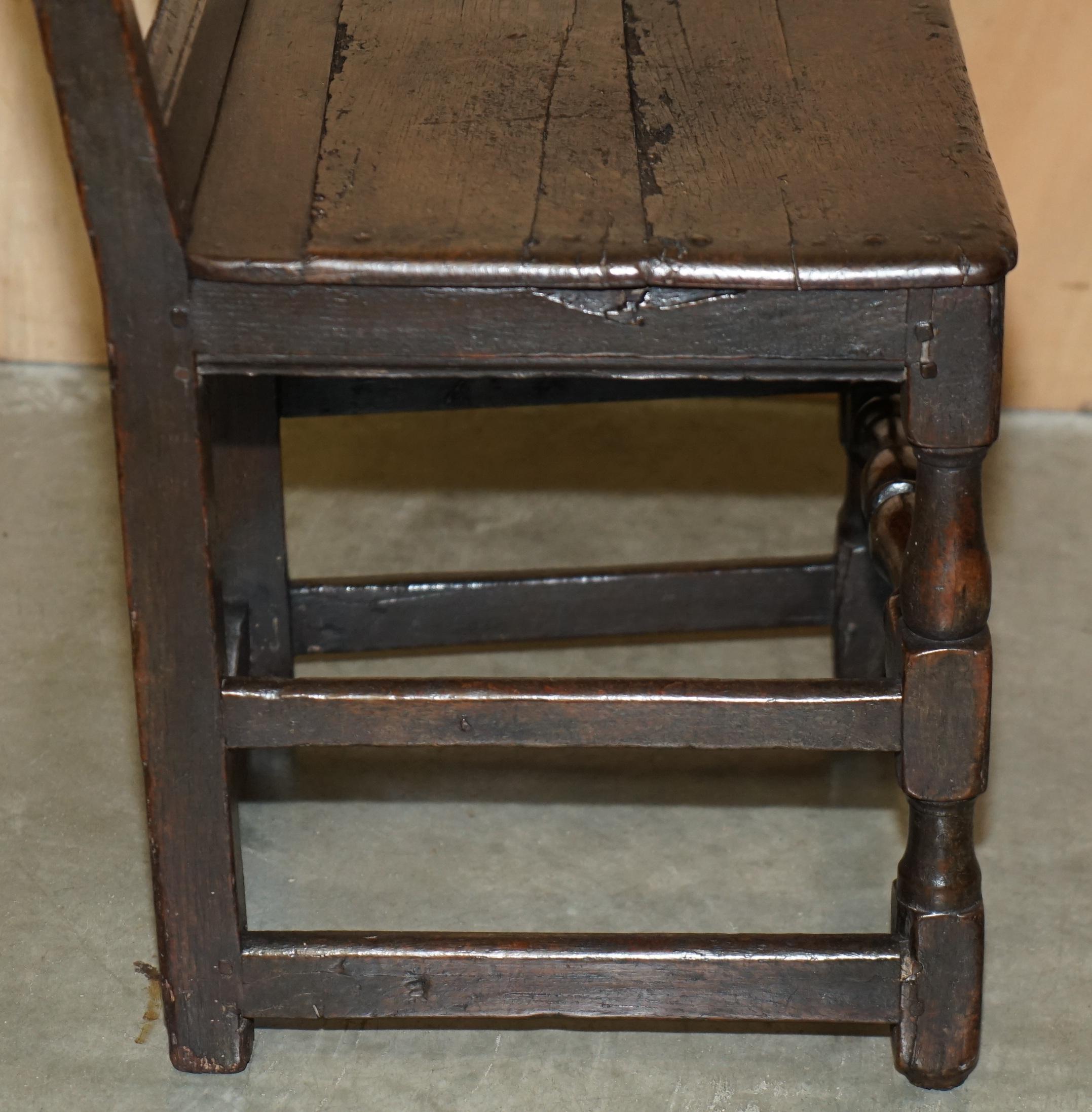 ANTIGUA SILLA OCCASiONAL DE ROBLE INGLÉS DEL SIGLO XVII CIRCA 1660-1680 CHARLES II en venta 1