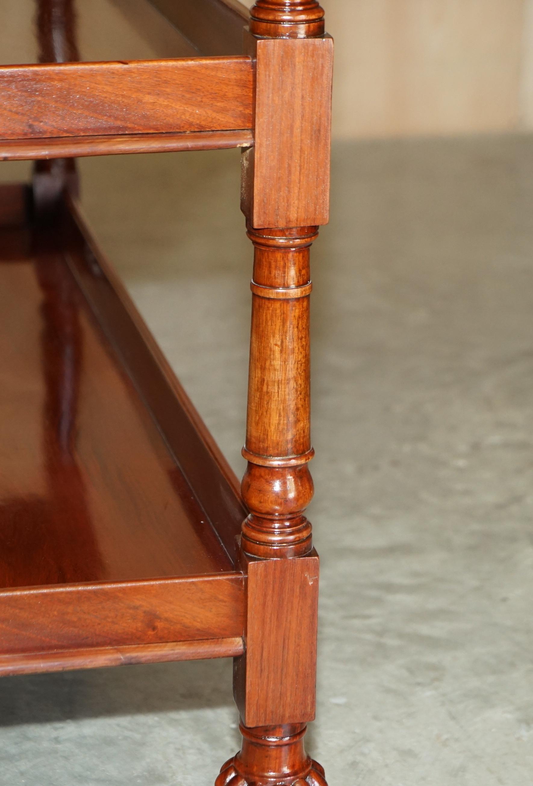 Antique circa 1840 English Hardwood Three Tier Bookcase Trolly After Gillows For Sale 14