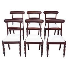 Antico set di 6 sedie da pranzo in mogano vittoriano del 1850 circa