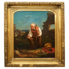 Antikes Gemälde „Relic Hunter“ von Charles F. Blauvelt, Amerikaner, um 1854, 182