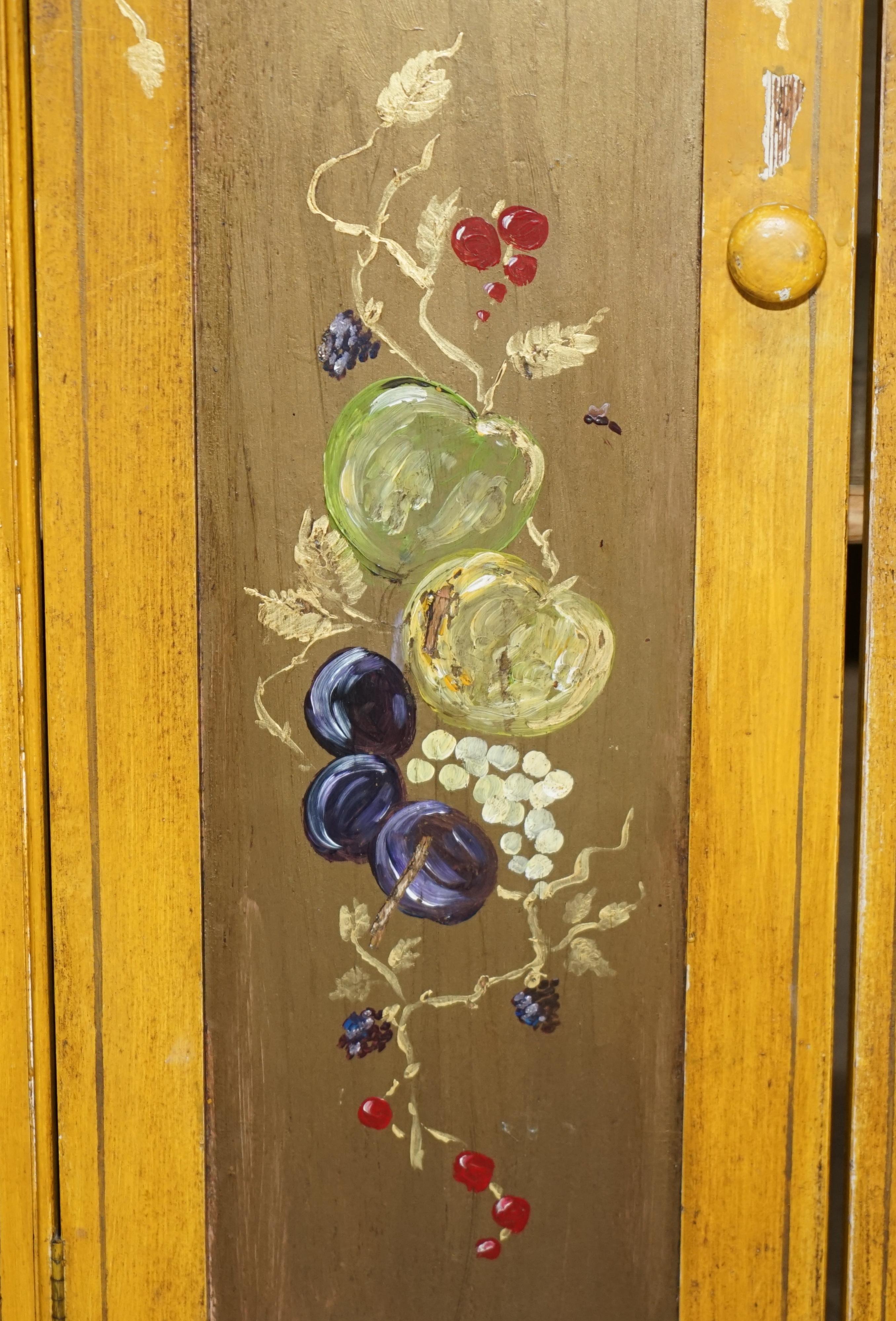 Dipinto a mano ANTICO CIRCA 1860 PORTAFOGLIO DI PINO FRANCESE DIPINTO A MANO in vendita