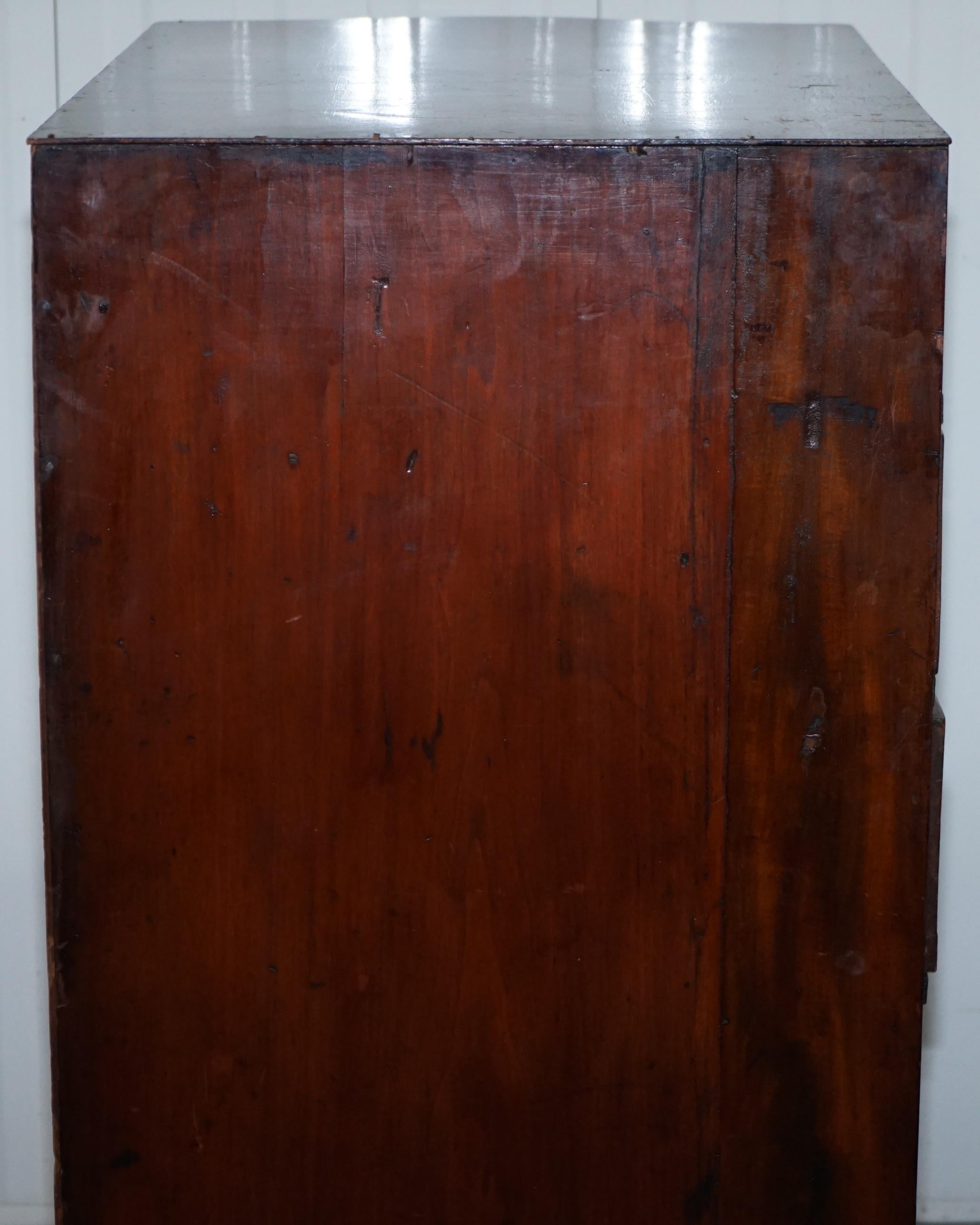 Antique Tall Hardwood Military Campaign Chest of Drawers, circa 1860 1