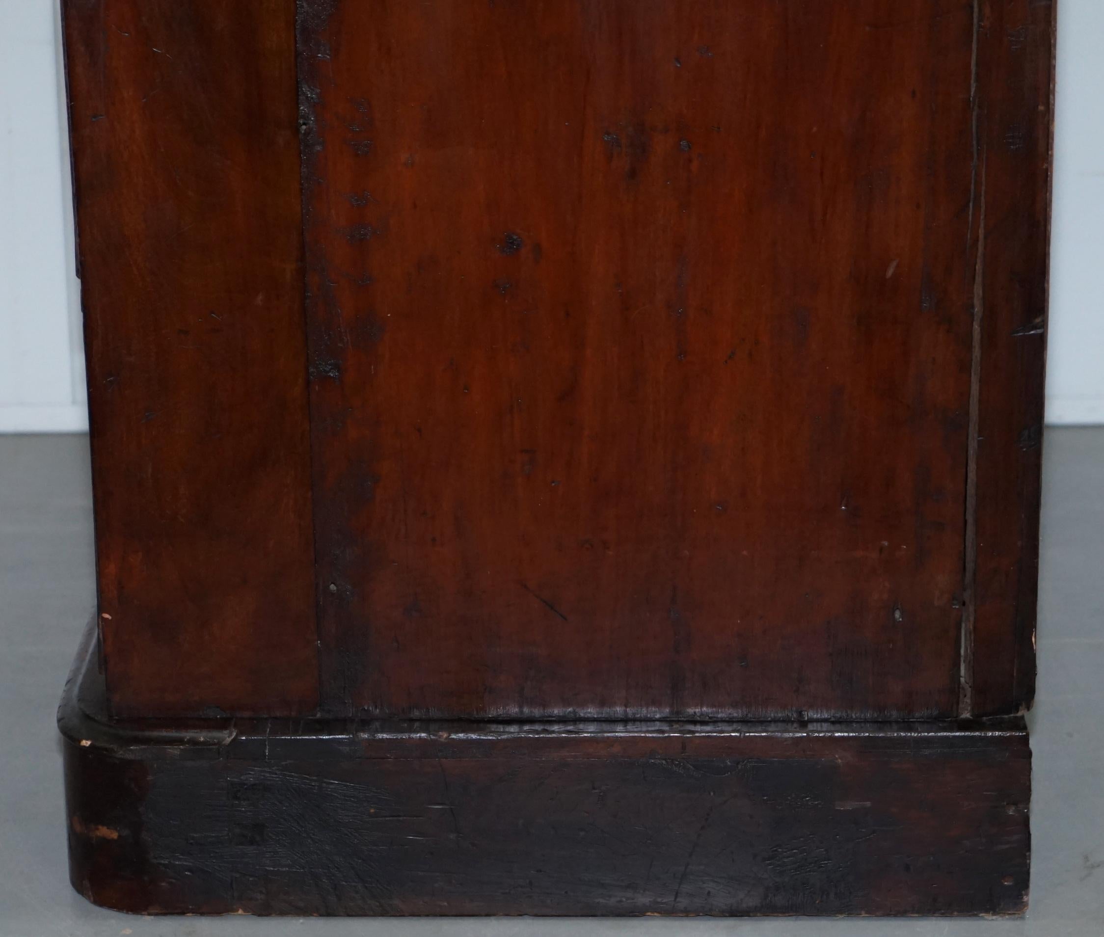 Antique Tall Hardwood Military Campaign Chest of Drawers, circa 1860 4