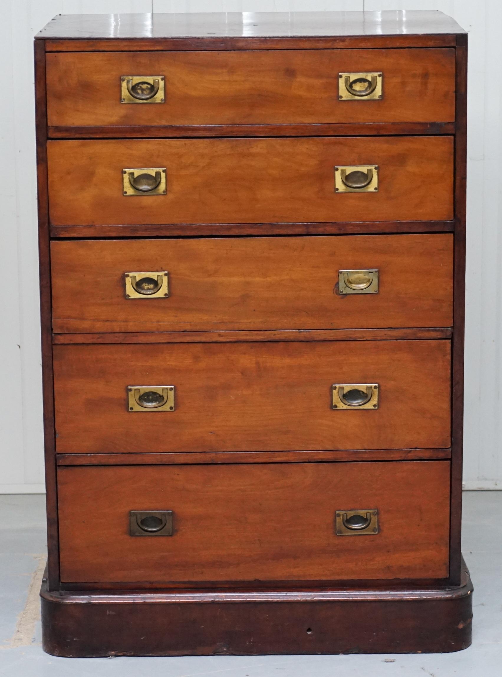 Wimbledon-Furniture

Wimbledon-Furniture is delighted to offer for sale this lovely original circa 1860 solid mahogany Military Campaign chest of drawers

Please note the delivery fee listed is just a guide, it covers within the M25 only, for an