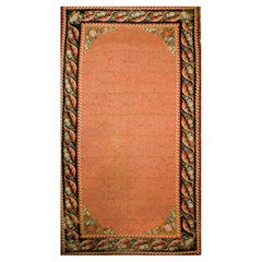 Antique  circa 1860 Pink English Needlepoint Gallery Size Rug, 11'6 x 20'.
