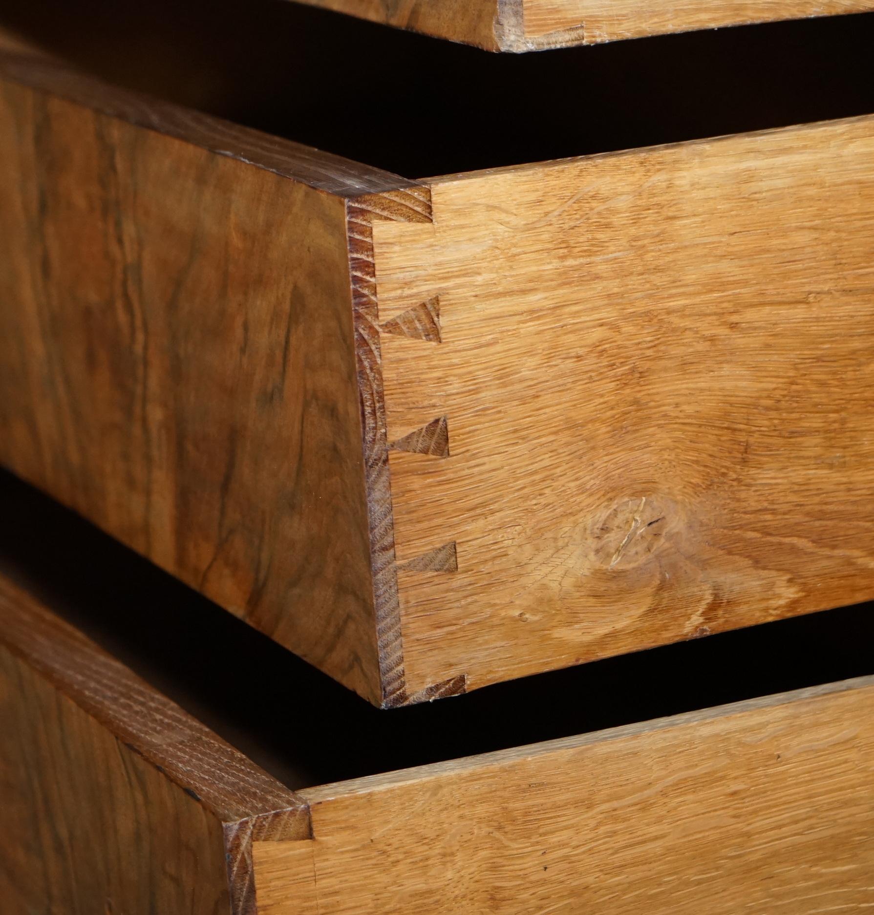 Antique circa 1860 Walnut & Marble Topped Chest of Drawers with Original Key For Sale 10