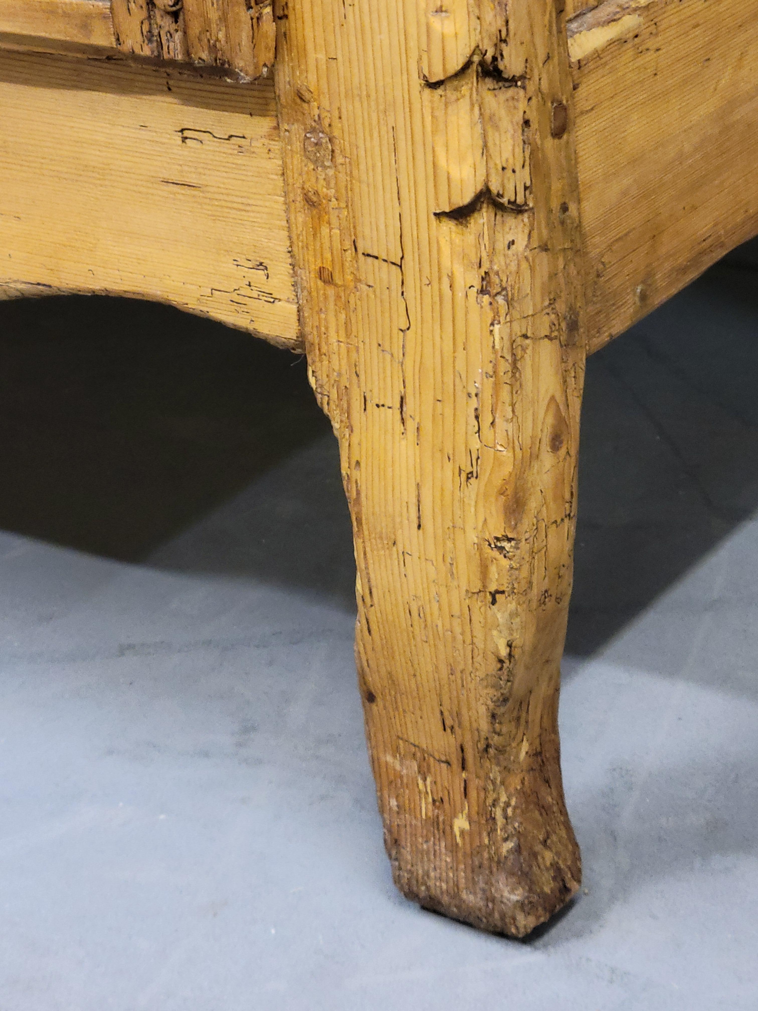 Antique Circa 1870 French Provincial Pine Wedding Armoire 3
