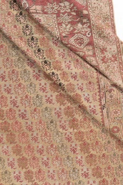 Antique Circa 1870 Soft Peach Turkish Ghiordes Hand Knotted Rug 13'8 X 17'7