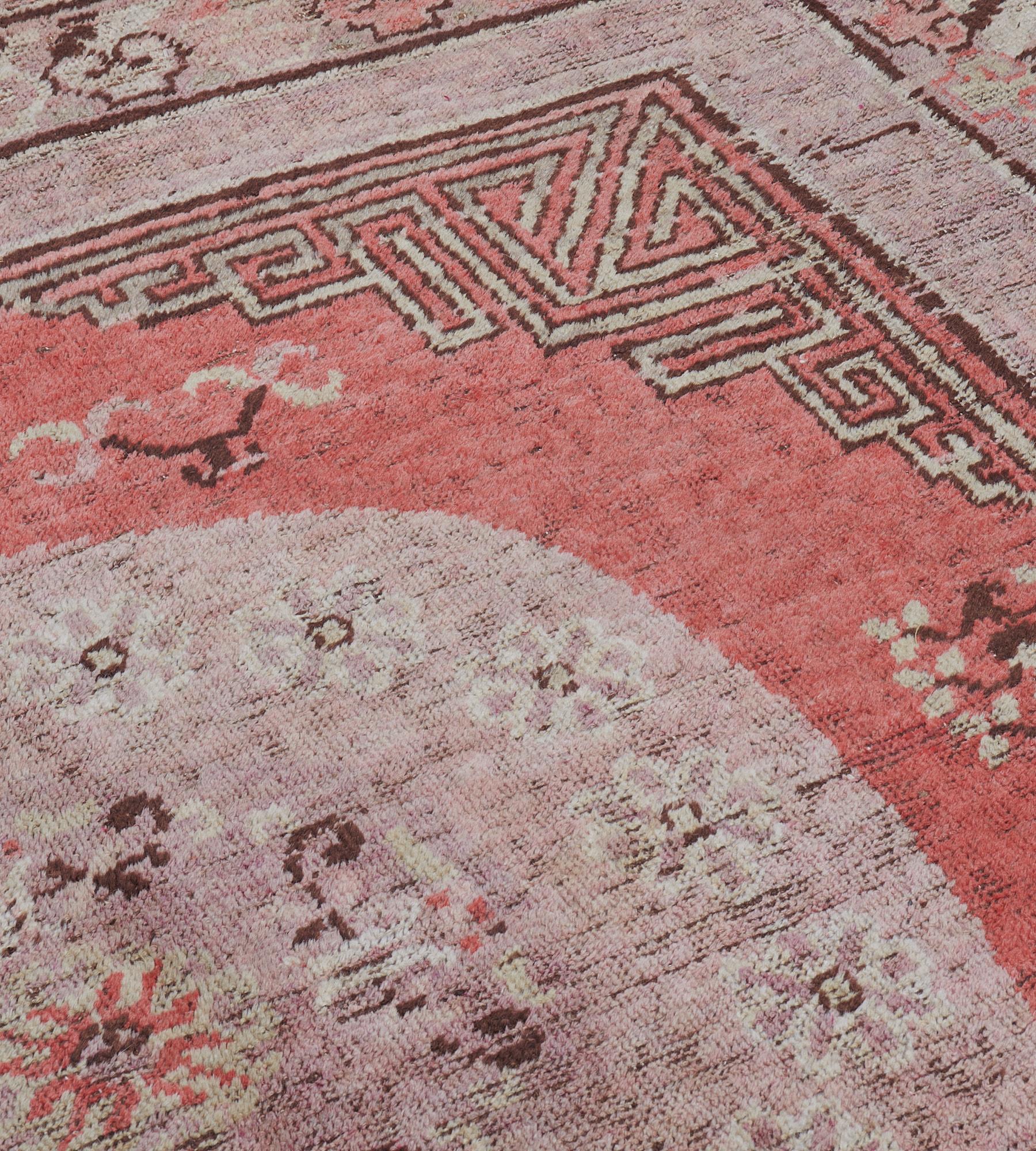 Antique Circa-1870 Wool Khotan Rug In Good Condition For Sale In West Hollywood, CA