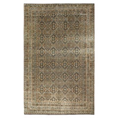 Antique Circa 1880 Brown Kirman Rug,  13' x 20'