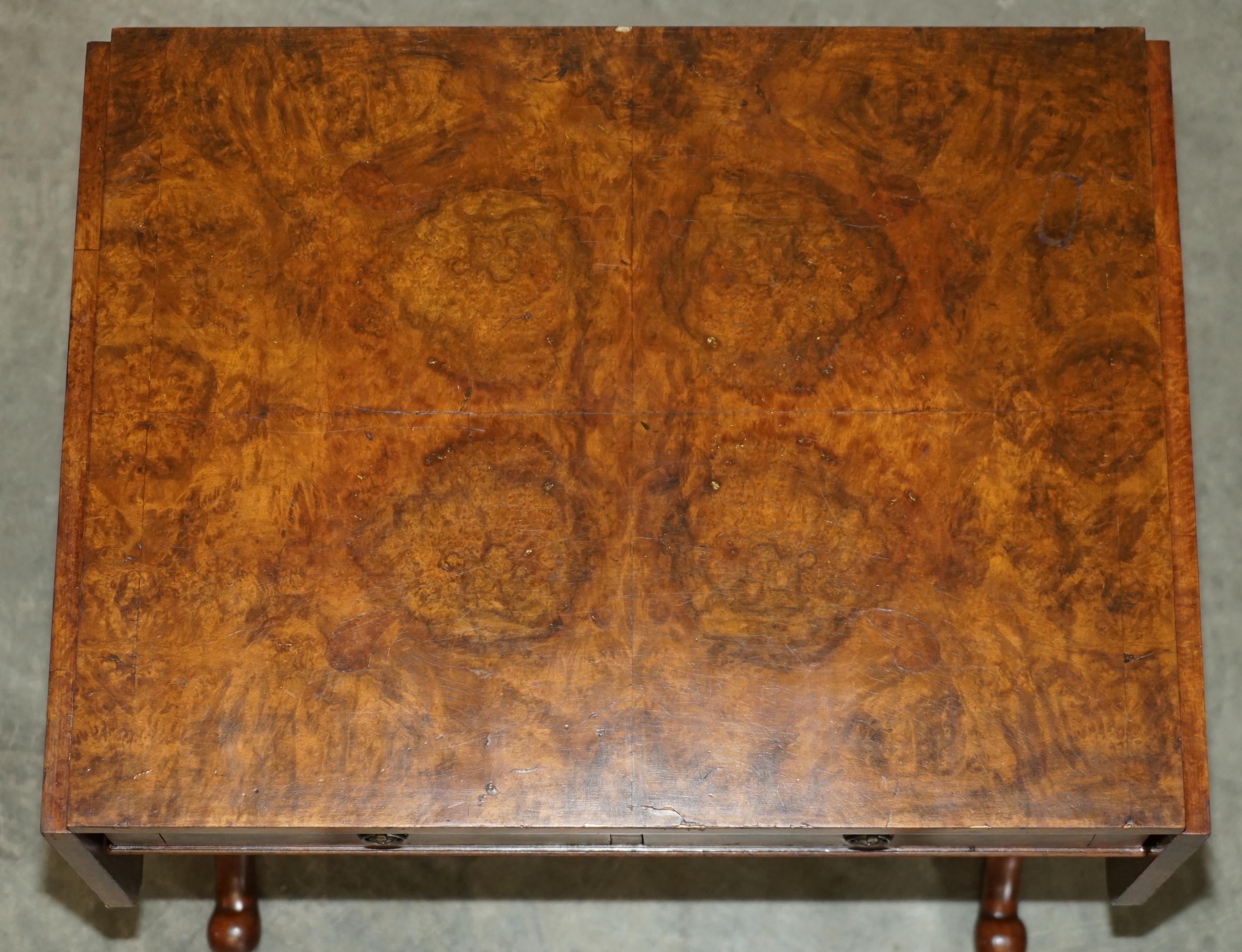 Late 19th Century ANTIQUE CIRCA 1880 EXTRA LARGE BURR WALNUT EXTENDING SOFA TABLE STUNNING PATiNA For Sale