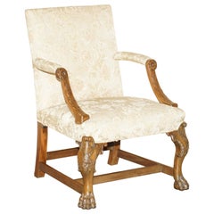 ANTICO CIRCA 1880 IRISH GEORGE III STYLE HEAViLY CARVED GAINSBOROUGH ARMCHAIR