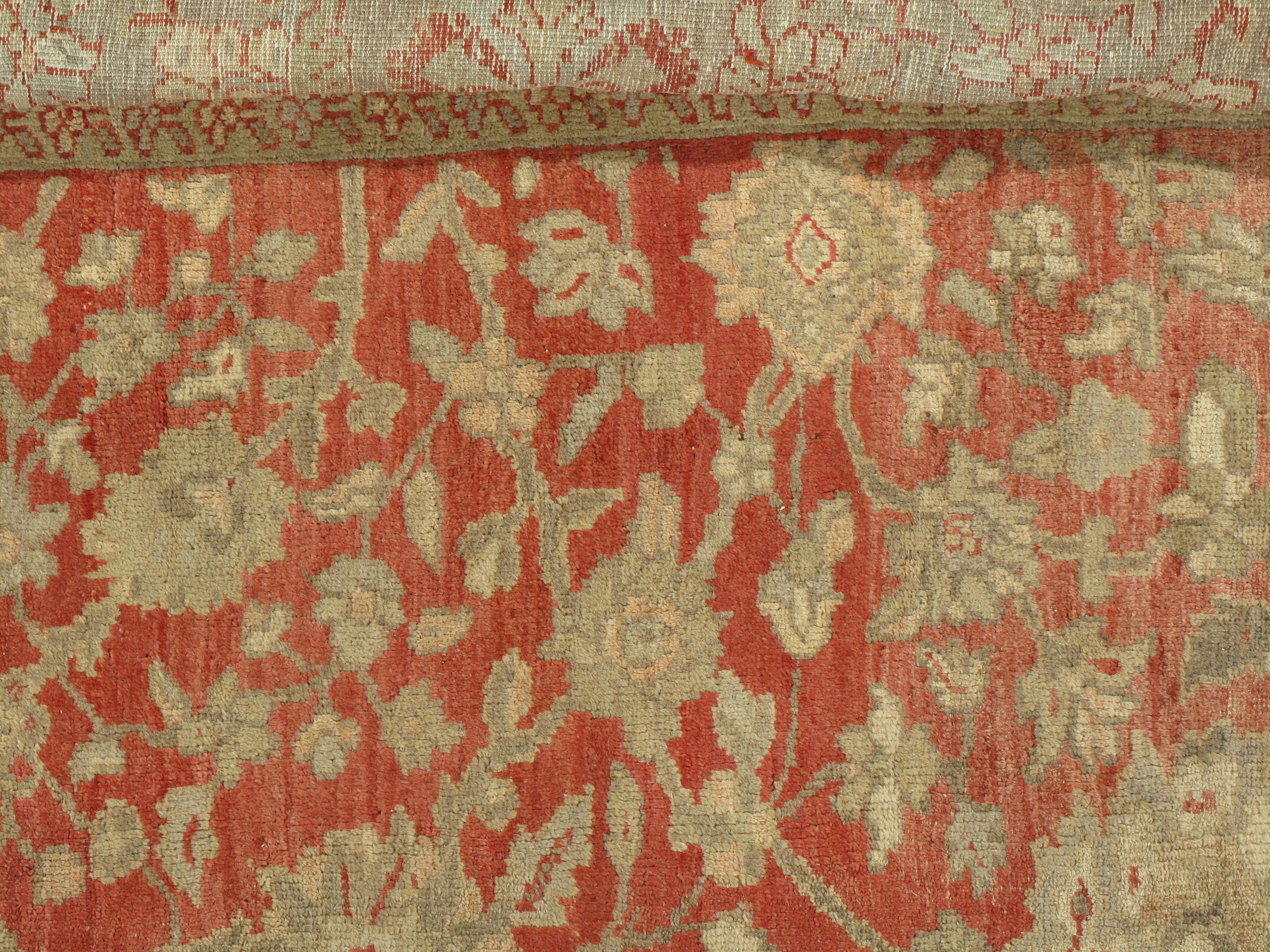 Antike CIRCA 1880 Übergröße persischen Terrakotta Sultanabad Rugs, 17'6 x 23'9 im Angebot 6
