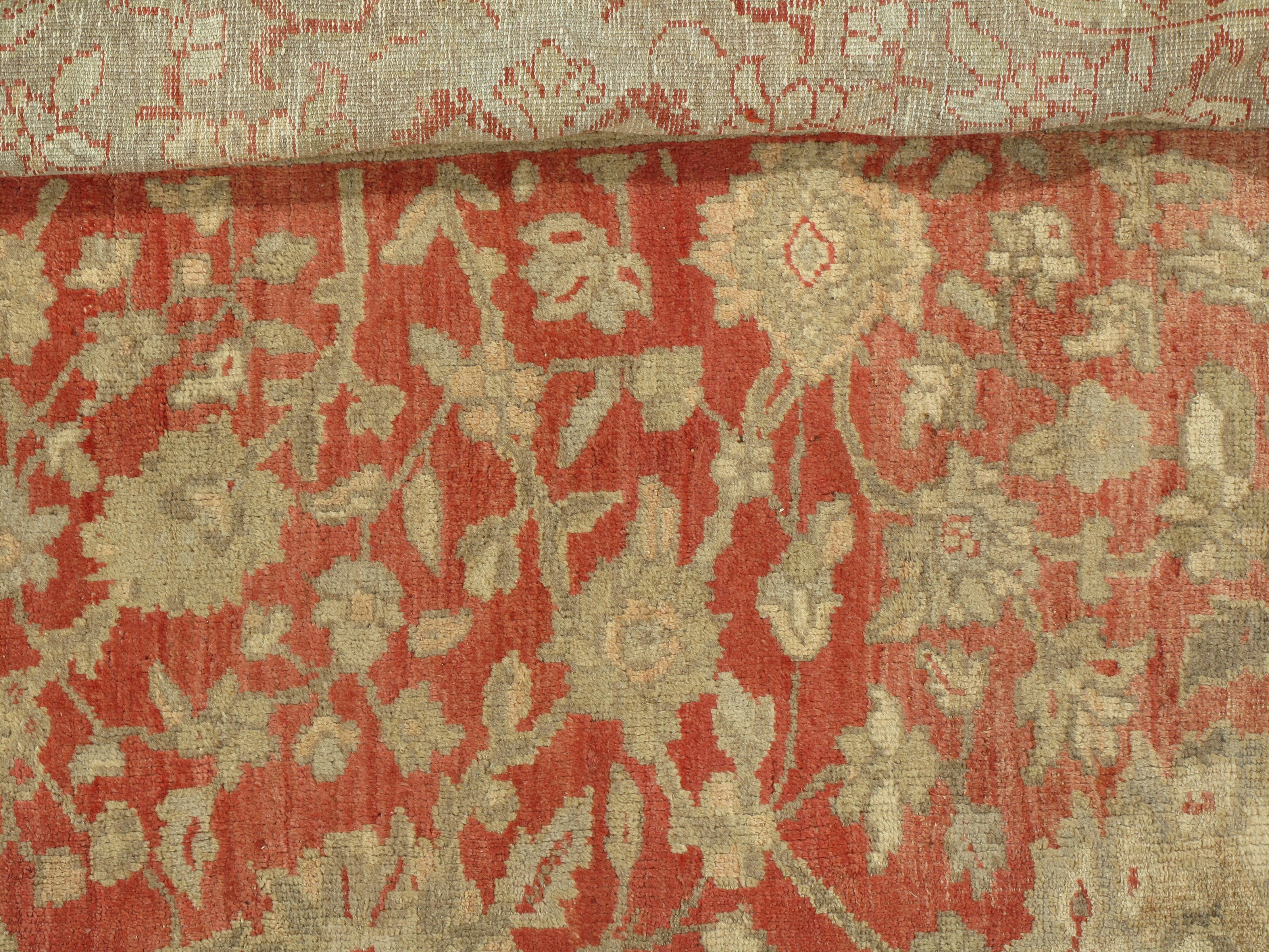 Antike CIRCA 1880 Übergröße persischen Terrakotta Sultanabad Rugs, 17'6 x 23'9 im Angebot 7