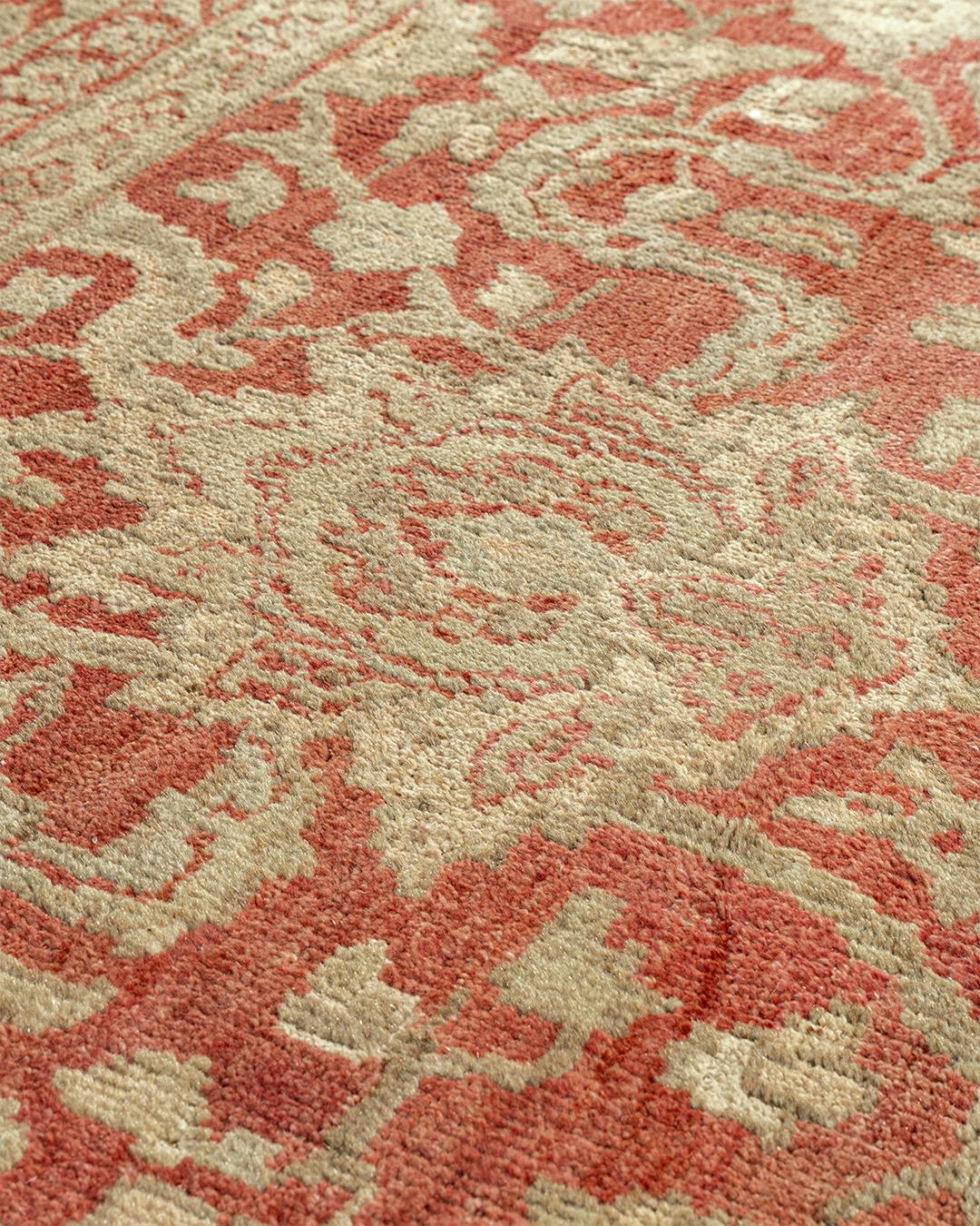Antike CIRCA 1880 Übergröße persischen Terrakotta Sultanabad Rugs, 17'6 x 23'9 im Angebot 1