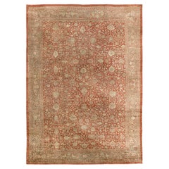 Antique Circa 1880 Oversize Persian Terracotta Sultanabad Rug, 17'6 x 23'9