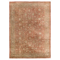 Antique Circa 1880 Oversize Persian Terracotta Sultanabad Rug, 17'6 x 23'9
