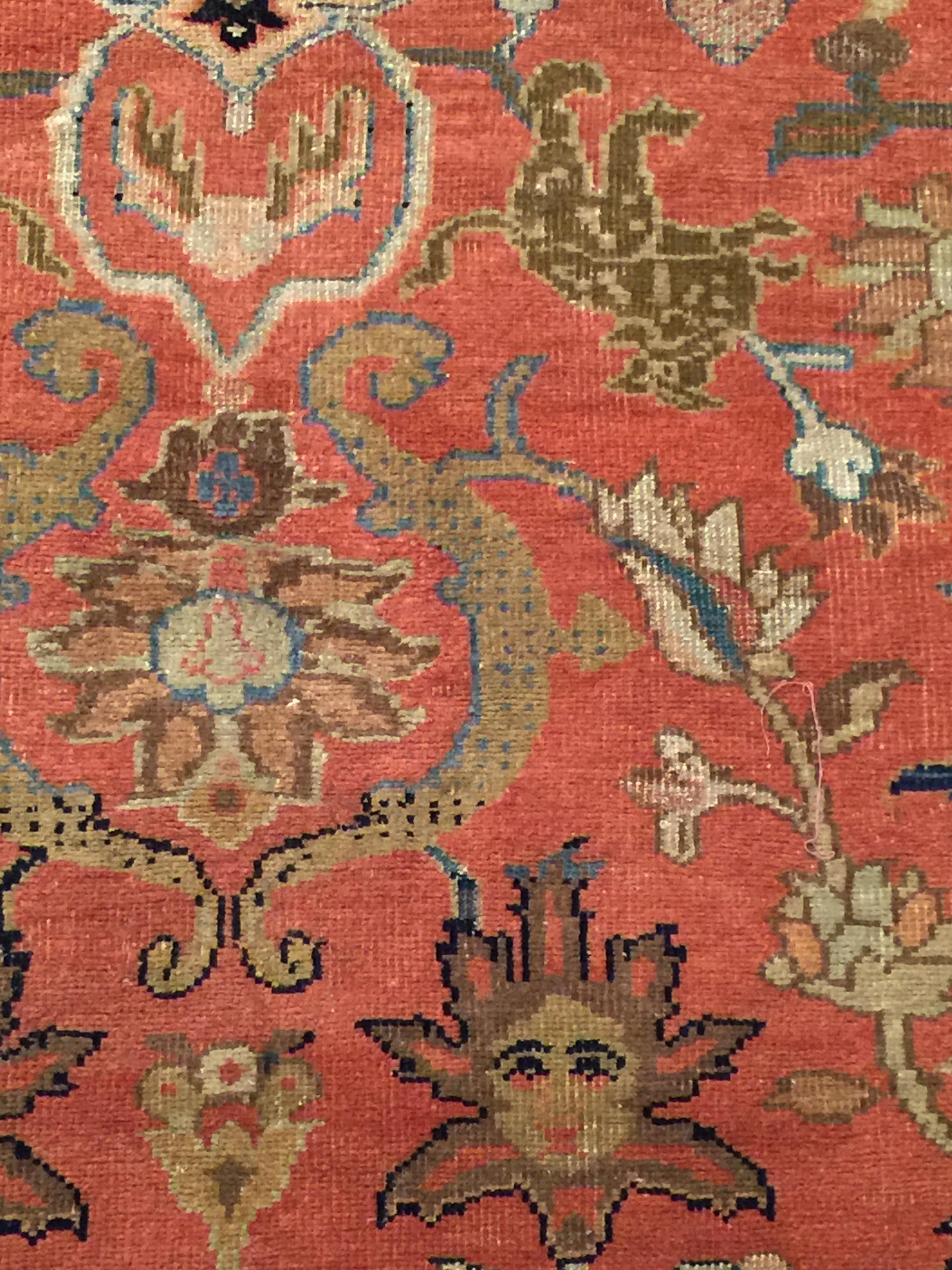Perse Antique Circa 1880 Persian Rust Ziegler Sultanabad Rug, 8'5 x 11'10 en vente
