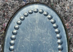 Antique circa 1880 Rectangle Sorcerer's Mirror Stamped Made in England to Back