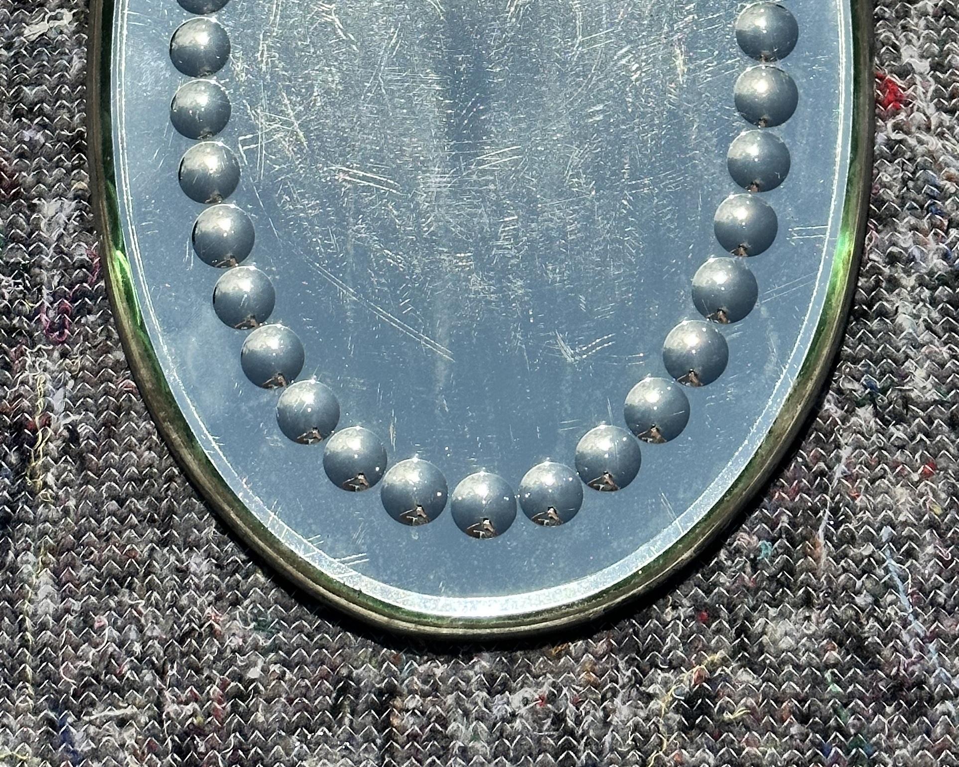 Miroir Antique CIRCA 1880 RECTANGLE SORCERER'S MiROR STAMPED MADE IN ENGLAND TO BACK en vente