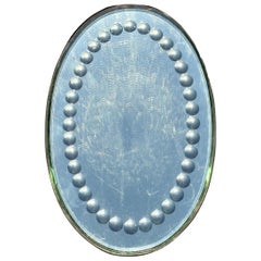 ANTIGUO CIRCA 1880 RECTÁNGULO SORCERER'S MiRROR STAMPED MADE IN ENGLAND TO BACK