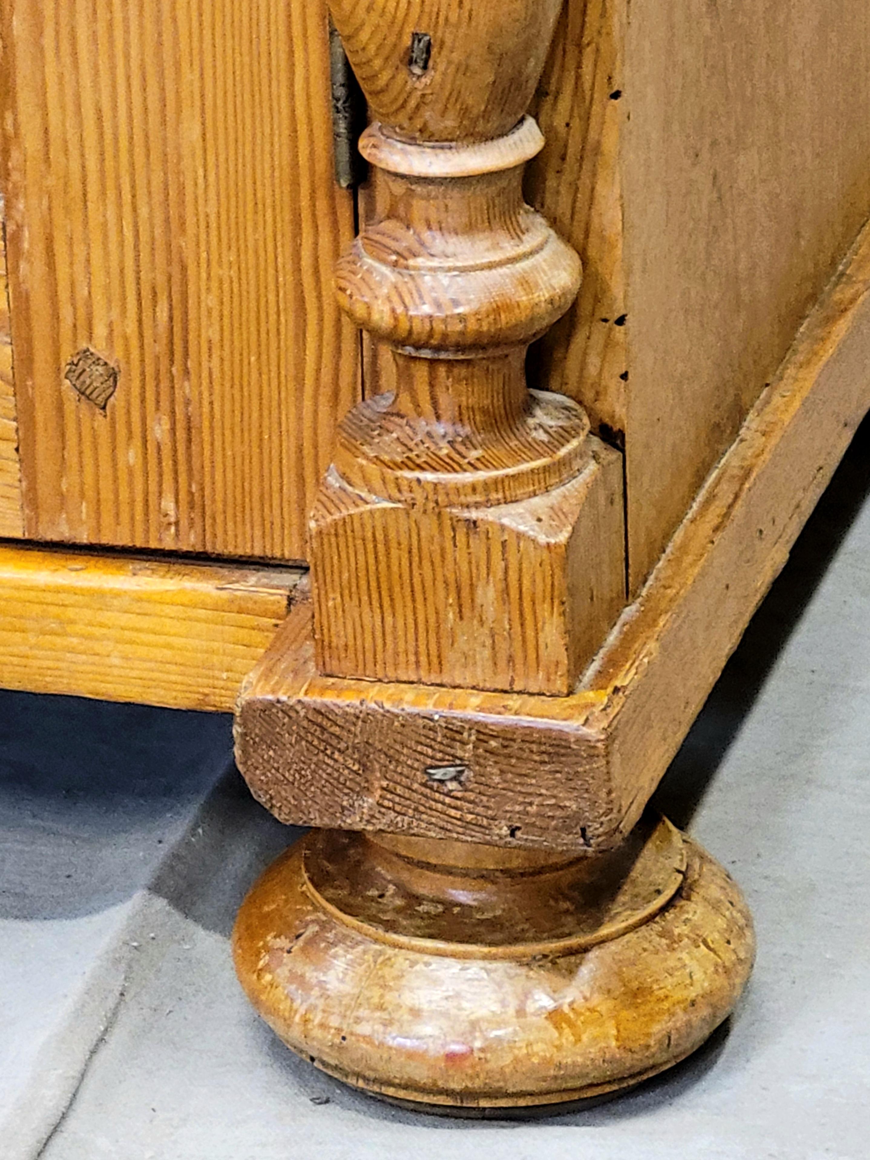 Antique Mirror, credenza in pino svedese del 1880 con specchio in vendita 4
