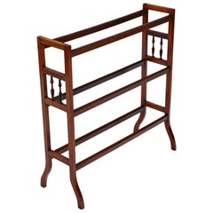 Antique circa 1880 Victorian Mahogany Towel Rail Stand