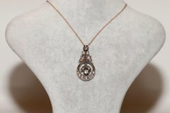 Collana decorata con diamanti naturali taglio rosa, antica CIRCA 1880