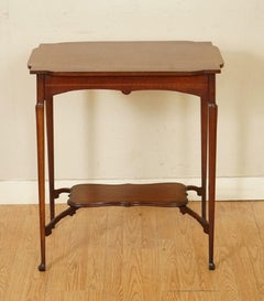 Antique circa 1880s Sheraton Early Victorian Inlaid Centre Side Lamp Table