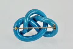 Antique Circa 1890 Enamel Diamond Snake Brooch, 38.4g Gold, Blue