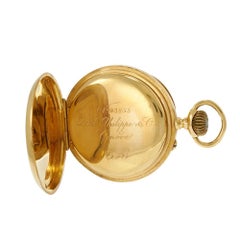 Antique Circa 1890 Patek Philippe 18KT Yellow Gold Jumbo Pocket Watch