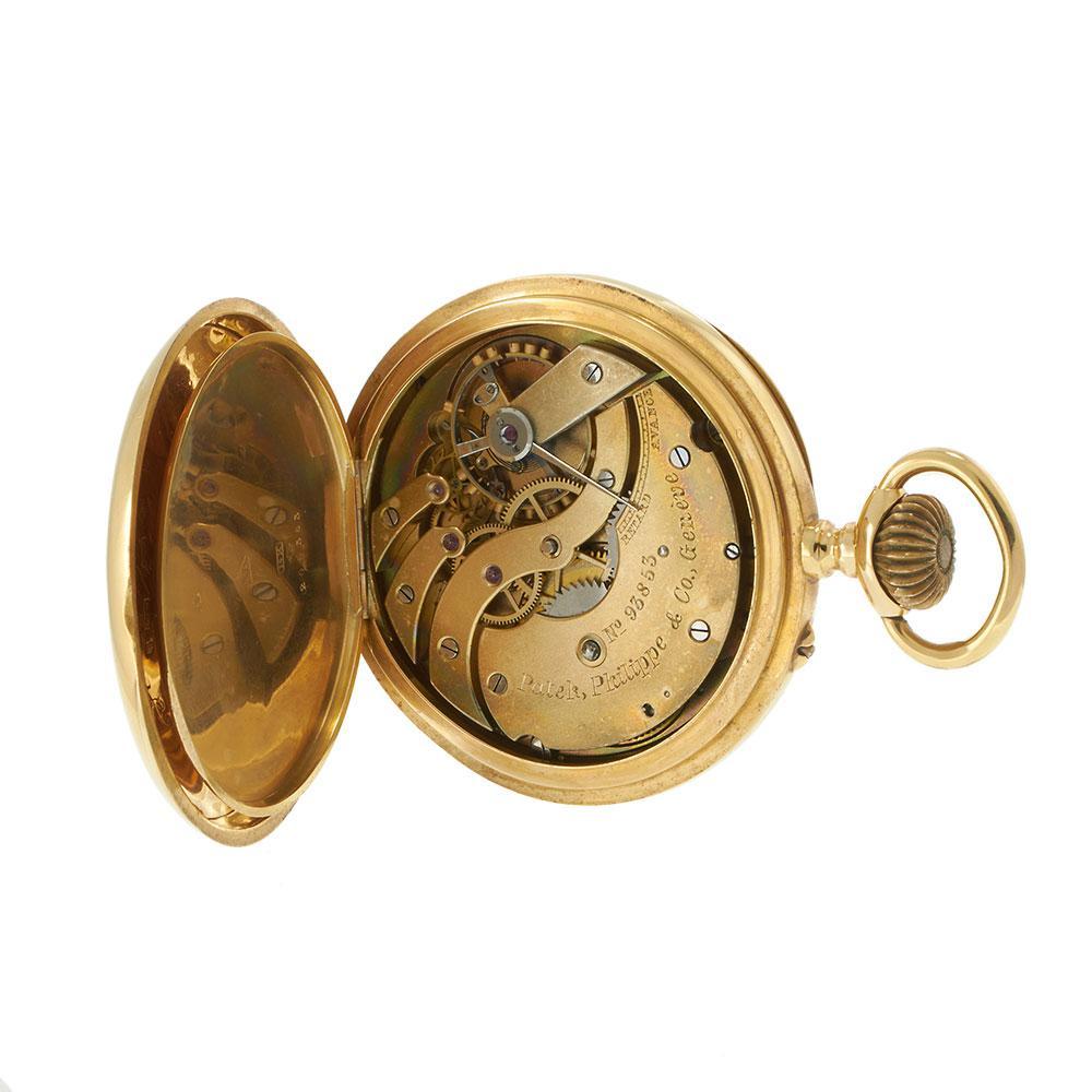 Women's or Men's Antique Circa 1890 Patek Philippe 18KT Yellow Gold Jumbo Pocket Watch For Sale