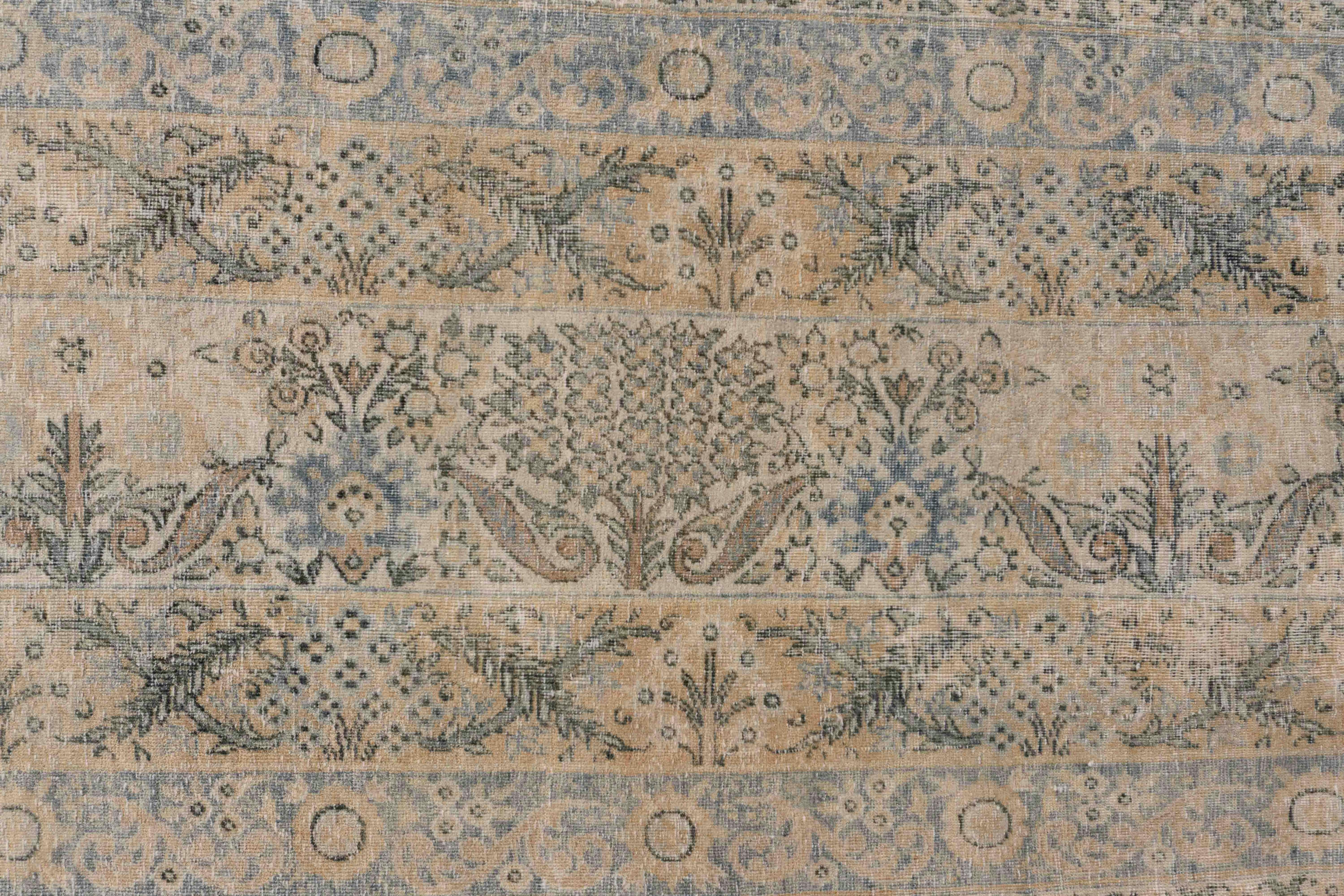 Antiker persischer Kerman-Handgeknüpfter Wollteppich aus der Zeit um 1890, blau, 11'10 x 18'4 im Angebot 8