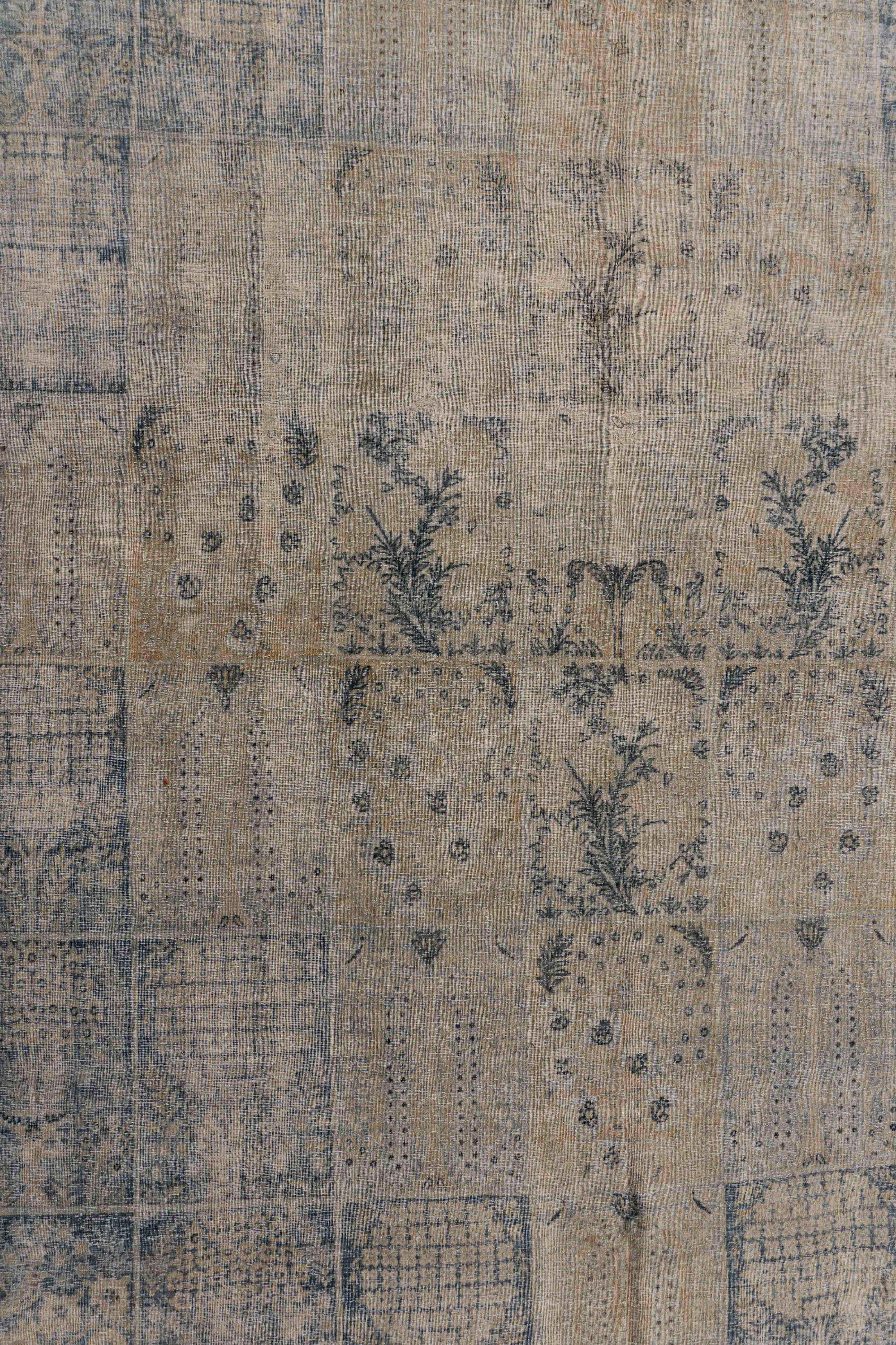 Antiker persischer Kerman-Handgeknüpfter Wollteppich aus der Zeit um 1890, blau, 11'10 x 18'4 im Angebot 9