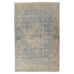 Antique Circa 1890 Persian Kerman Hand Knotted Wool Rug, Blue, 11'10 x 18'4