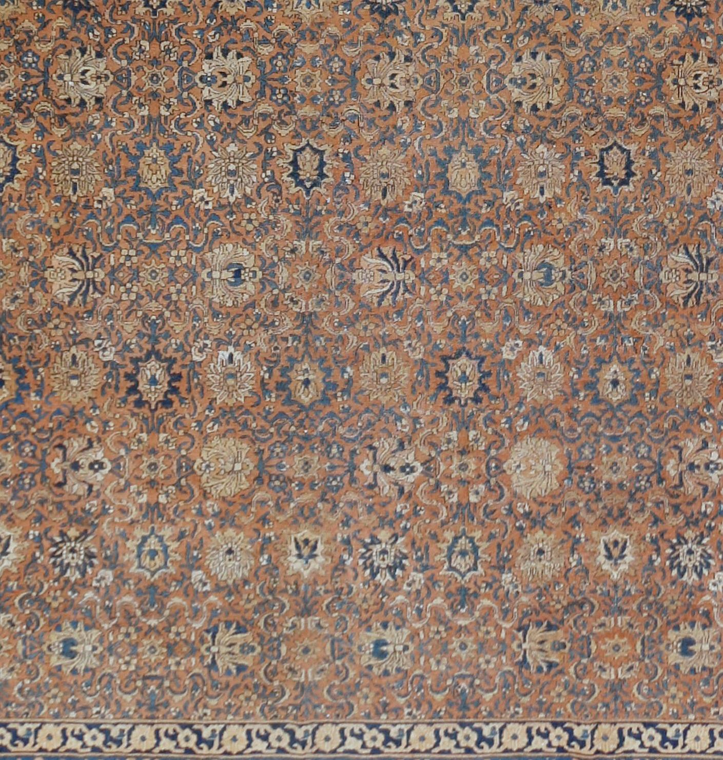 Indiano Antico tappeto rosso di Agra del 1890, 10'4 x 17' in vendita