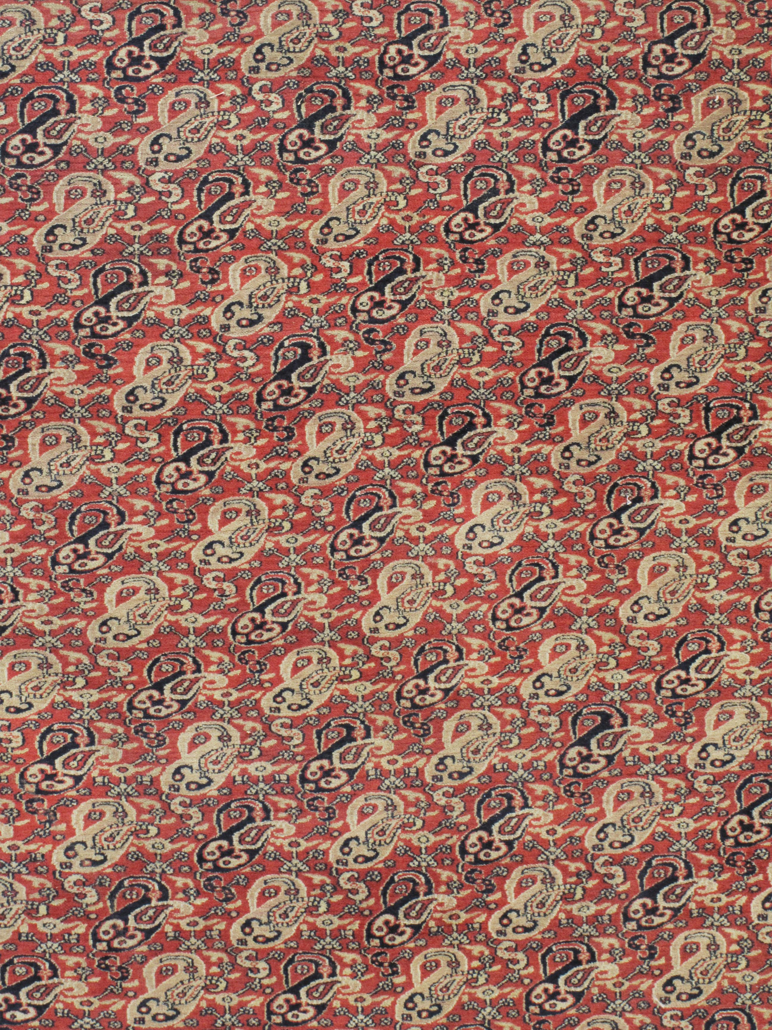 Antiker roter feiner persischer Dorokosh-Teppich aus der Zeit um 1890, 5'1 x 7'7 im Zustand „Gut“ im Angebot in New York, NY